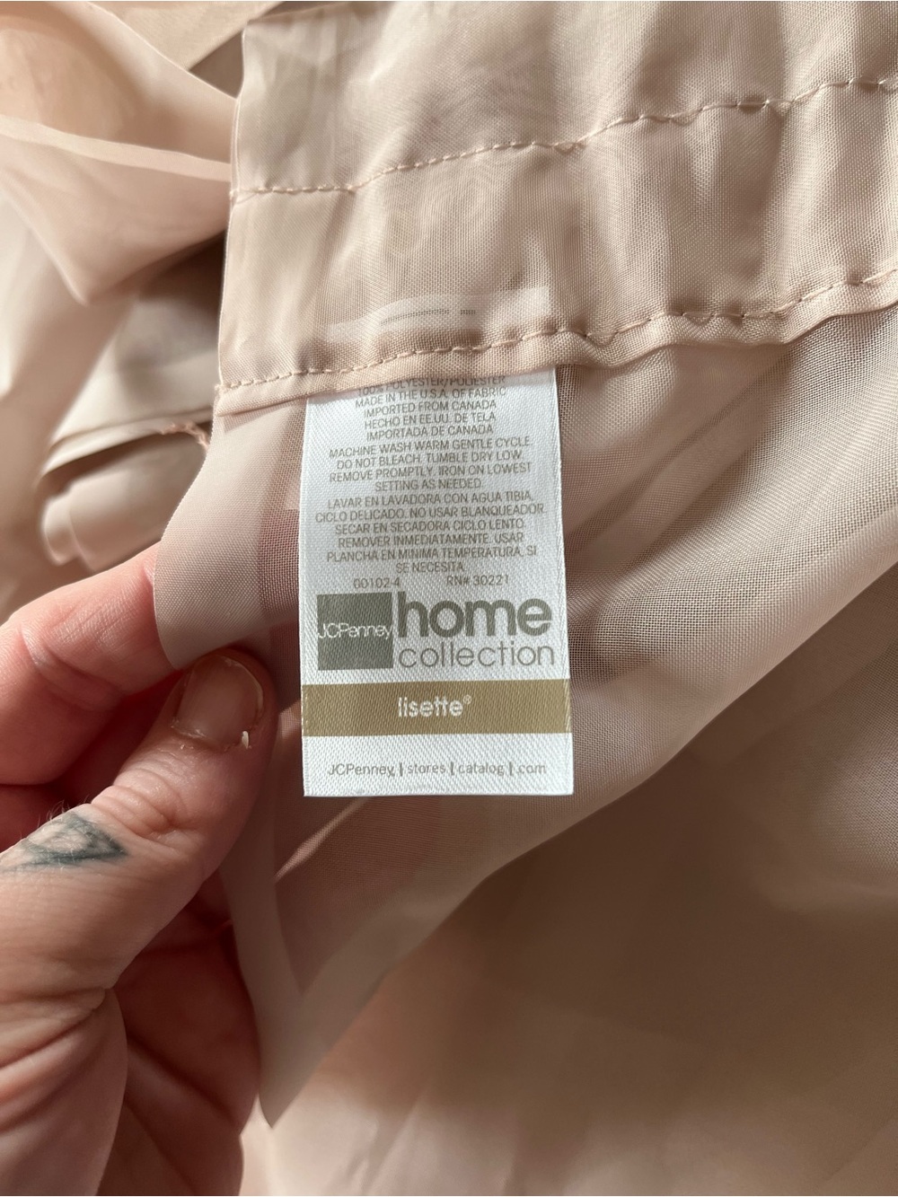 JCPenney Lisette Curtain Panels 4 Panels Blush